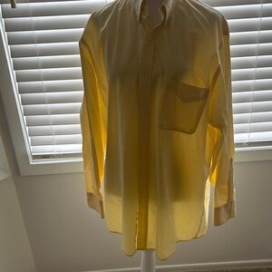 Geoffrey Beene Yellow Men's Shirt wrinkle free 151/2 32/33